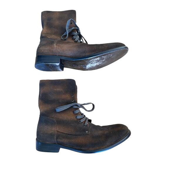 Rogue - Lace Up Leather Boots in Dark Brown main image 4